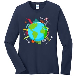 World Traveler Gifts For International World Travelers Ladies Long Sleeve Shirt