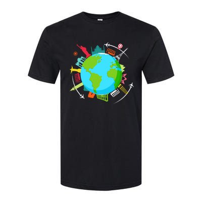 World Traveler Gifts For International World Travelers Softstyle CVC T-Shirt