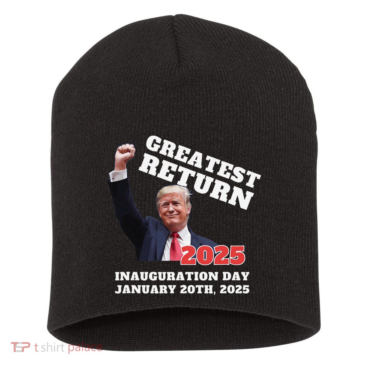 Won Thank God Trump Greatest Return Felon Legend Souvenir Short Acrylic Beanie