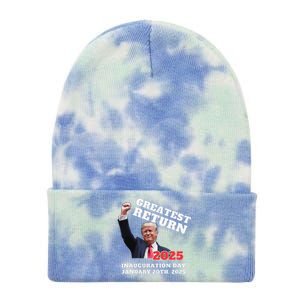 Won Thank God Trump Greatest Return Felon Legend Souvenir Tie Dye 12in Knit Beanie