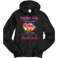 Womens Taurus Girl Lips April May Queen Birthday Zodiac Astrology Tie Dye Hoodie