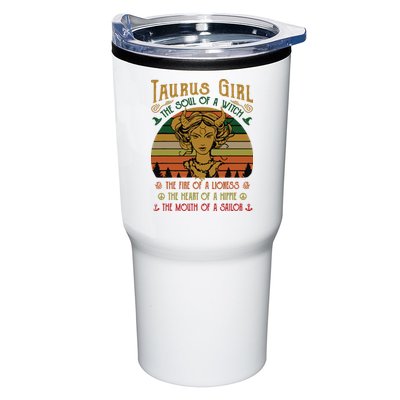 Womens Taurus Girl The Soul Of A Witch The Fire Of A Lioness Tumbler