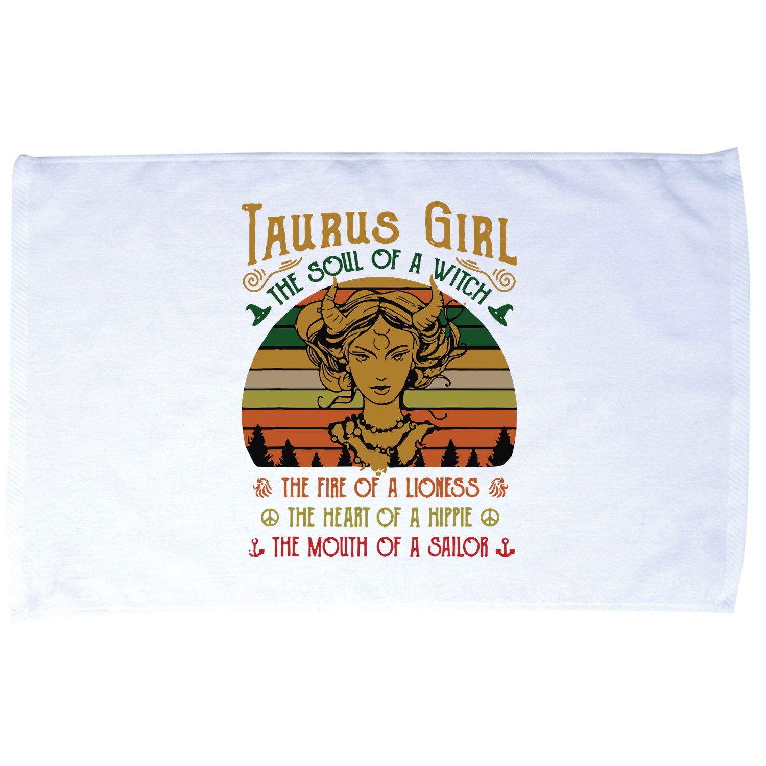 Womens Taurus Girl The Soul Of A Witch The Fire Of A Lioness Microfiber Hand Towel
