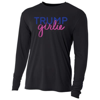 Women Trump Girl Trump Girlie Blue Cooling Performance Long Sleeve Crew