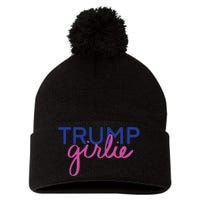 Women Trump Girl Trump Girlie Blue Pom Pom 12in Knit Beanie