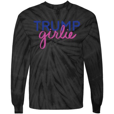 Women Trump Girl Trump Girlie Blue Tie-Dye Long Sleeve Shirt