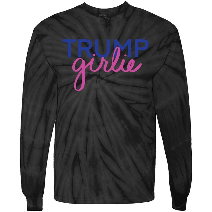 Women Trump Girl Trump Girlie Blue Tie-Dye Long Sleeve Shirt