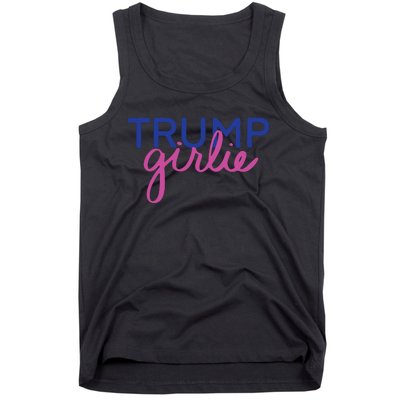 Women Trump Girl Trump Girlie Blue Tank Top