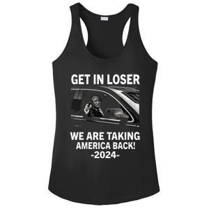 Women Trump Get In Loser We Are Taking America Back Trump 2024 Vneck Ladies PosiCharge Competitor Racerback Tank