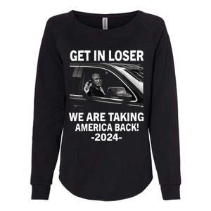 Women Trump Get In Loser We Are Taking America Back Trump 2024 Vneck Womens California Wash Sweatshirt