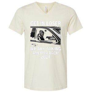 Women Trump Get In Loser We Are Taking America Back Trump 2024 Vneck V-Neck T-Shirt