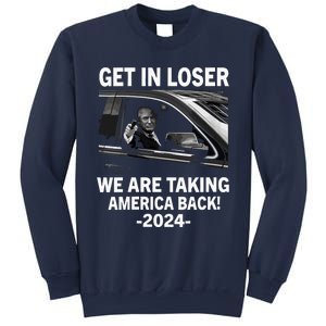 Women Trump Get In Loser We Are Taking America Back Trump 2024 Vneck Sweatshirt