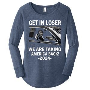 Women Trump Get In Loser We Are Taking America Back Trump 2024 Vneck Women's Perfect Tri Tunic Long Sleeve Shirt