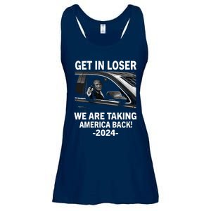 Women Trump Get In Loser We Are Taking America Back Trump 2024 Vneck Ladies Essential Flowy Tank