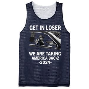 Women Trump Get In Loser We Are Taking America Back Trump 2024 Vneck Mesh Reversible Basketball Jersey Tank