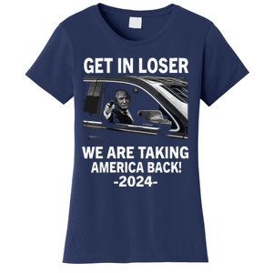 Women Trump Get In Loser We Are Taking America Back Trump 2024 Vneck Women's T-Shirt