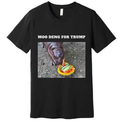 Won Thank God Trump Moo Deng Prediction Felon Victory Premium T-Shirt