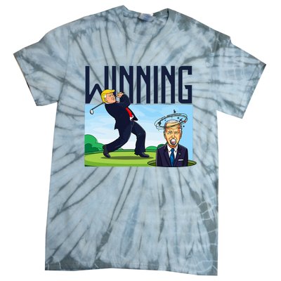 Winning Trump Golf And Biden American Presidential Debate Tie-Dye T-Shirt