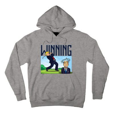 Winning Trump Golf And Biden American Presidential Debate Tall Hoodie