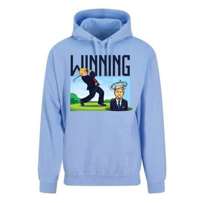 Winning Trump Golf And Biden American Presidential Debate Unisex Surf Hoodie