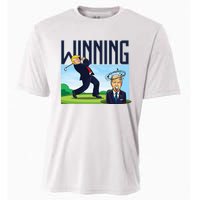 Winning Trump Golf And Biden American Presidential Debate Cooling Performance Crew T-Shirt