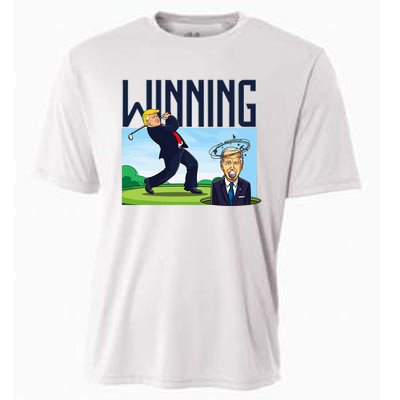 Winning Trump Golf And Biden American Presidential Debate Cooling Performance Crew T-Shirt