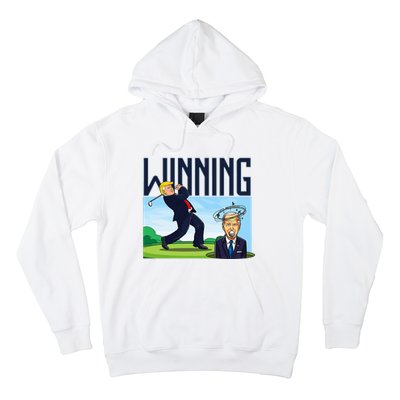 Winning Trump Golf And Biden American Presidential Debate Hoodie