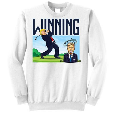 Winning Trump Golf And Biden American Presidential Debate Sweatshirt