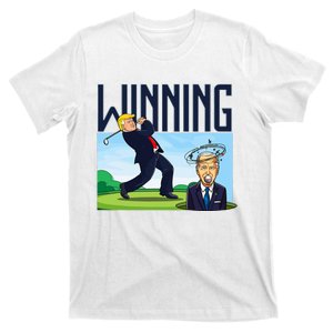 Winning Trump Golf And Biden American Presidential Debate T-Shirt