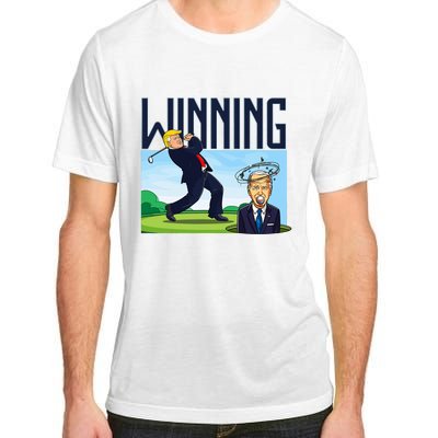 Winning Trump Golf And Biden American Presidential Debate Adult ChromaSoft Performance T-Shirt