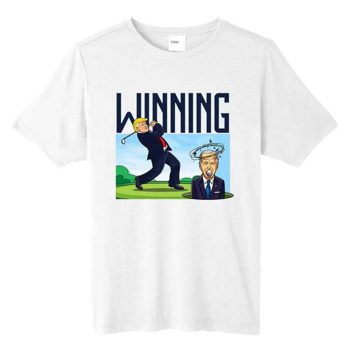 Winning Trump Golf And Biden American Presidential Debate Tall Fusion ChromaSoft Performance T-Shirt