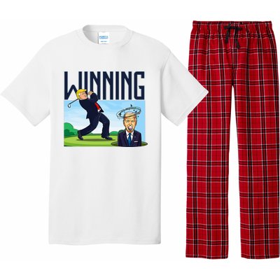 Winning Trump Golf And Biden American Presidential Debate Pajama Set