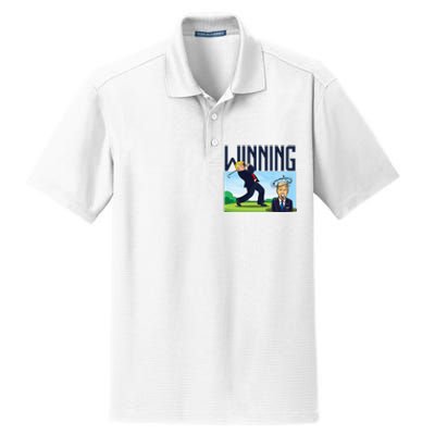 Winning Trump Golf And Biden American Presidential Debate Dry Zone Grid Polo