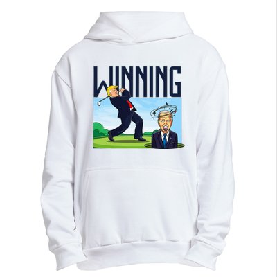 Winning Trump Golf And Biden American Presidential Debate Urban Pullover Hoodie