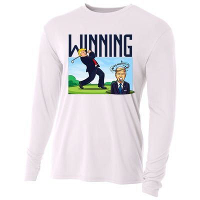 Winning Trump Golf And Biden American Presidential Debate Cooling Performance Long Sleeve Crew