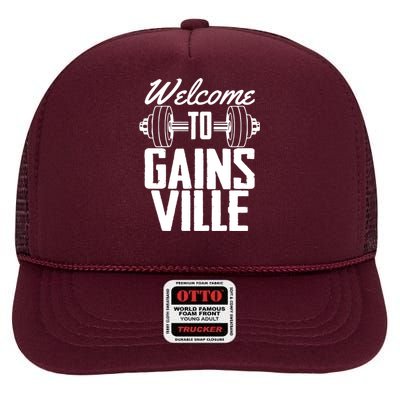 Welcome To Gainesville High Crown Mesh Back Trucker Hat