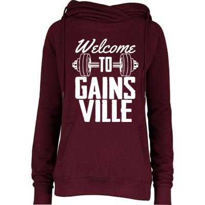 Welcome To Gainesville Womens Funnel Neck Pullover Hood
