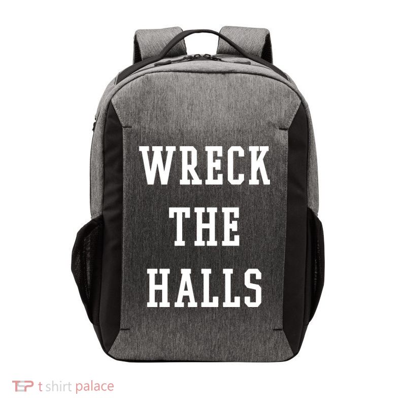 Wreck The Halls Christmas Holiday Vector Backpack