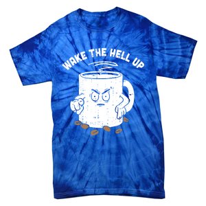 Wake The Hell Up Halloween Costume Coffee Lover Barista Gift Tie-Dye T-Shirt