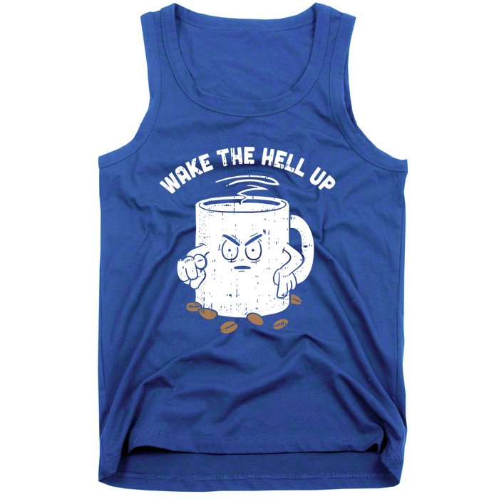 Wake The Hell Up Halloween Costume Coffee Lover Barista Gift Tank Top