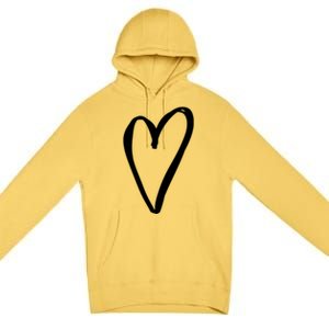 White Tiny Heart Pocket Valentine's Day Love Gift Premium Pullover Hoodie