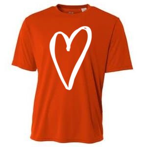 White Tiny Heart Pocket Valentine's Day Love Gift Cooling Performance Crew T-Shirt