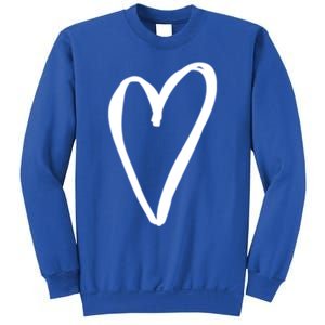 White Tiny Heart Pocket Valentine's Day Love Gift Sweatshirt