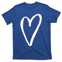 White Tiny Heart Pocket Valentine's Day Love Gift T-Shirt