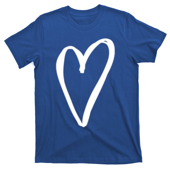 White Tiny Heart Pocket Valentine's Day Love Gift T-Shirt