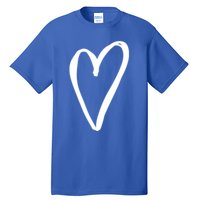 White Tiny Heart Pocket Valentine's Day Love Gift Tall T-Shirt