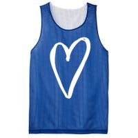 White Tiny Heart Pocket Valentine's Day Love Gift Mesh Reversible Basketball Jersey Tank