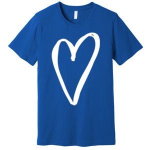 White Tiny Heart Pocket Valentine's Day Love Gift Premium T-Shirt