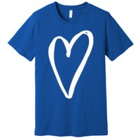 White Tiny Heart Pocket Valentine's Day Love Gift Premium T-Shirt