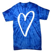 White Tiny Heart Pocket Valentine's Day Love Gift Tie-Dye T-Shirt